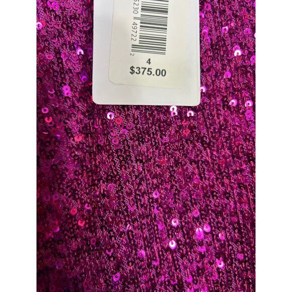 ONE33 Social Magenta Sequin Cocktail Dress Ruffle Detail Party Evening Formal - Picture 6 of 8